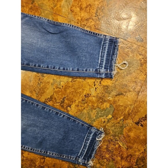Madewell Button Fly high rise skinny jeans size 32 womens stretch raw hem(A1088) - Picture 5 of 10